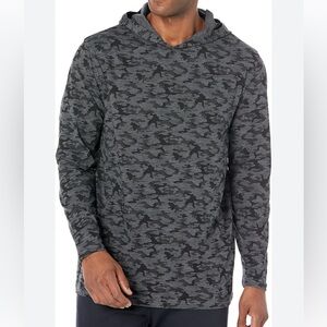 NWT PGA TOUR Luxe Water Repellant Hoodie Camo Print Iron\Caviar Heather Sz XL